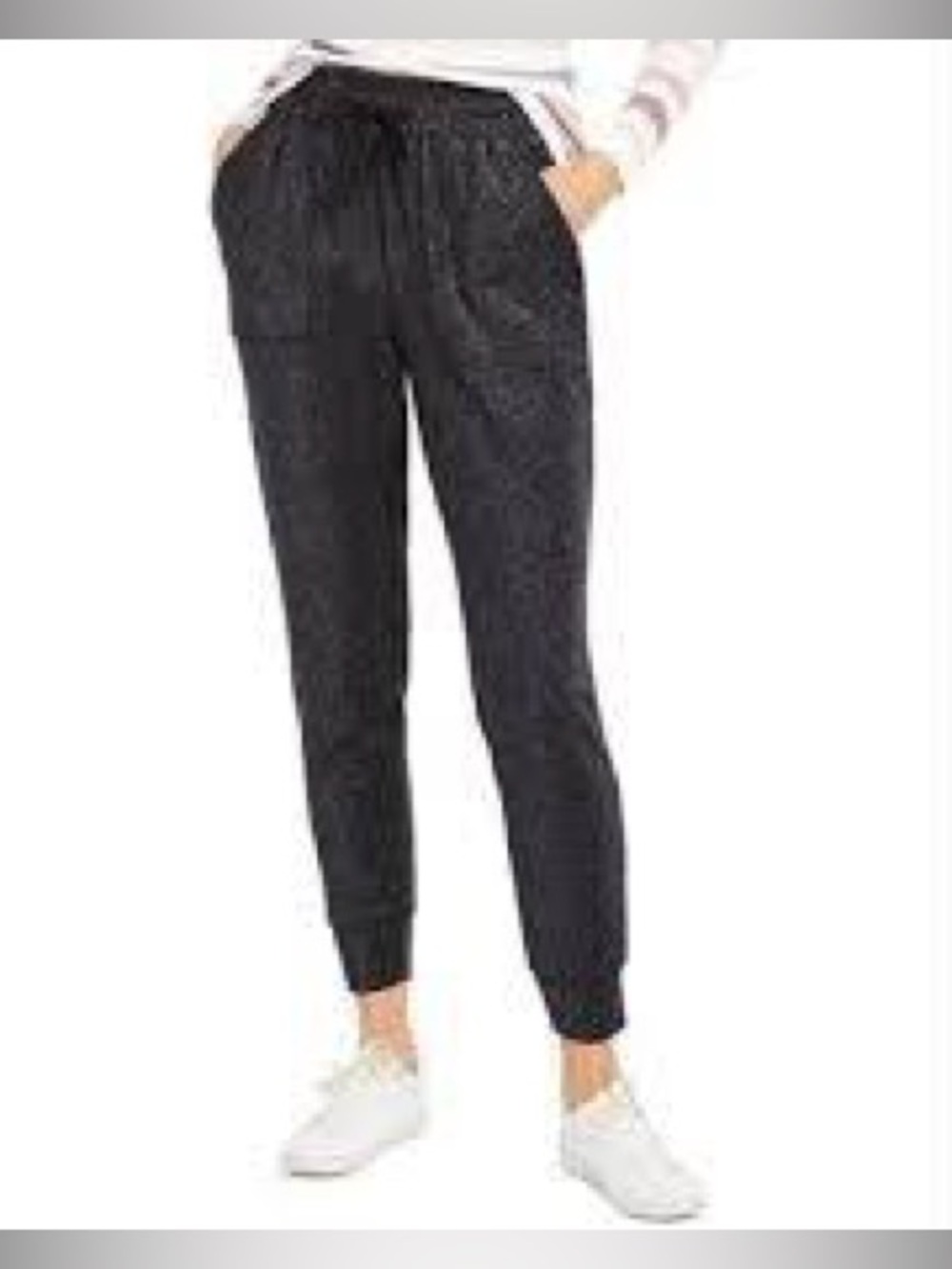INC International Concepts Black Drawstring Jogger Pants